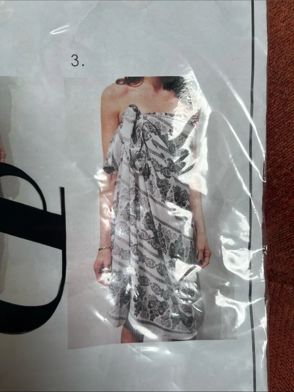 Sachin + Babi White and Black Printed Sarong Wrap Cover